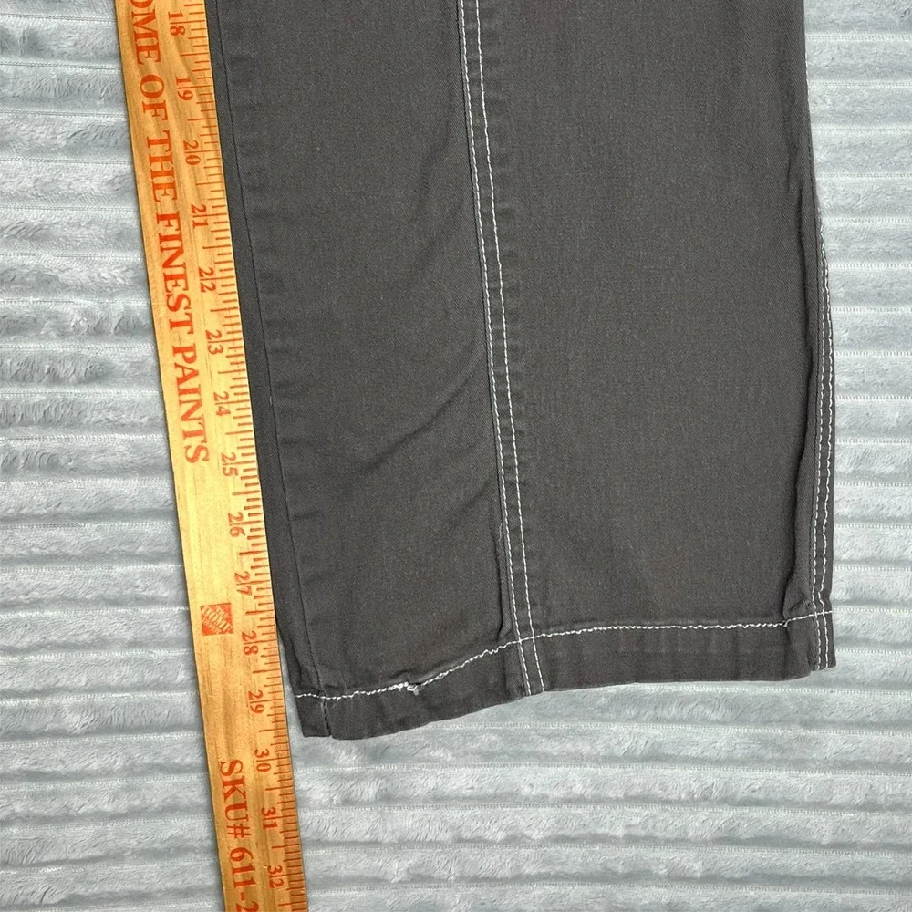 Rachel Paige Wide Leg Cargo Pants Women's S Elastic Waist‎ Baggy Skater Gray